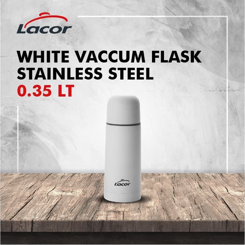 Lacor - White Vaccum Flask 0.35 Lt St Steel
